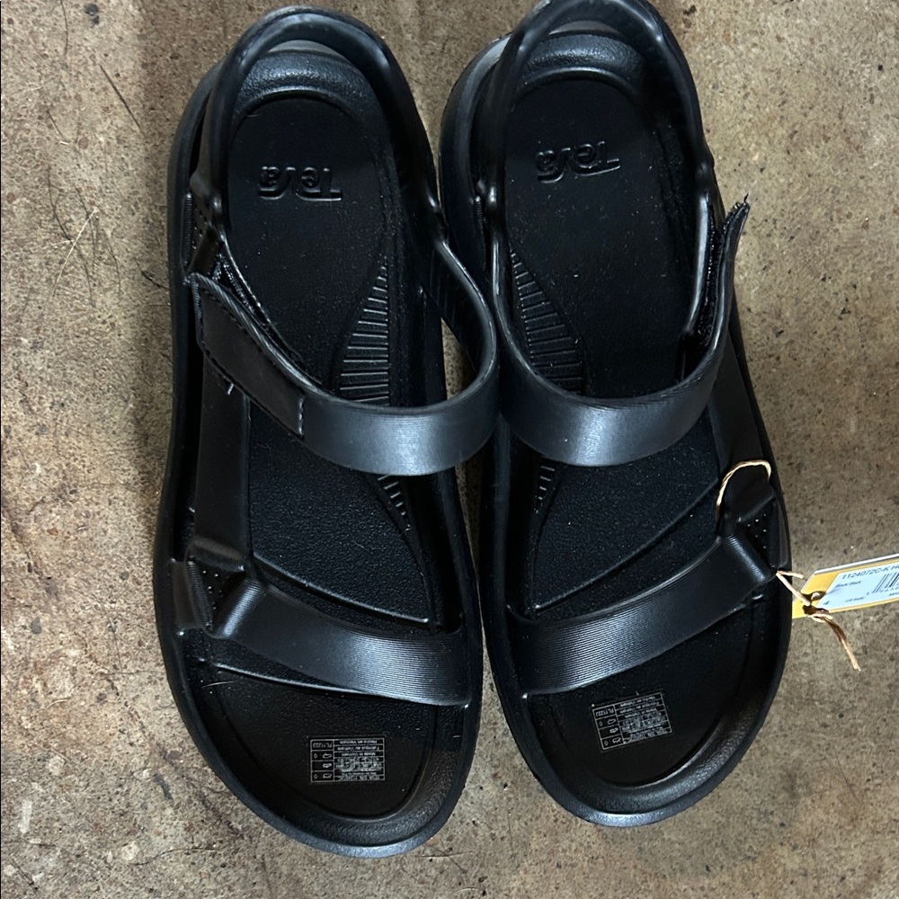 Black Teva Foam Sandals